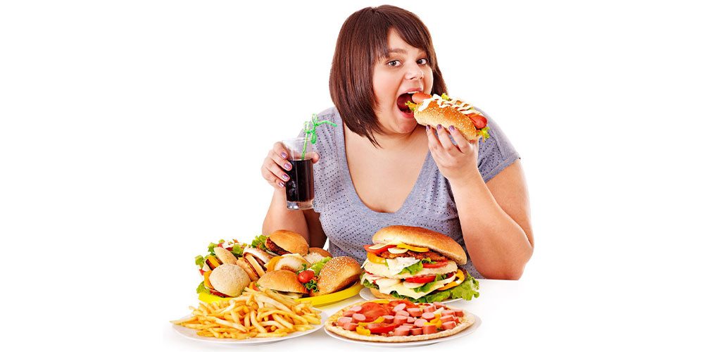 بیش از حد غذا نخورید پرخوری