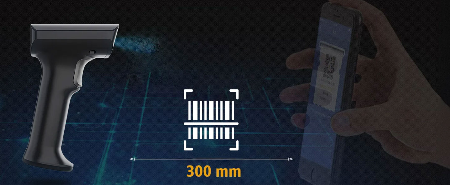 بارکدخوان دو بعدی بی سیم Hero Plus بایامکس